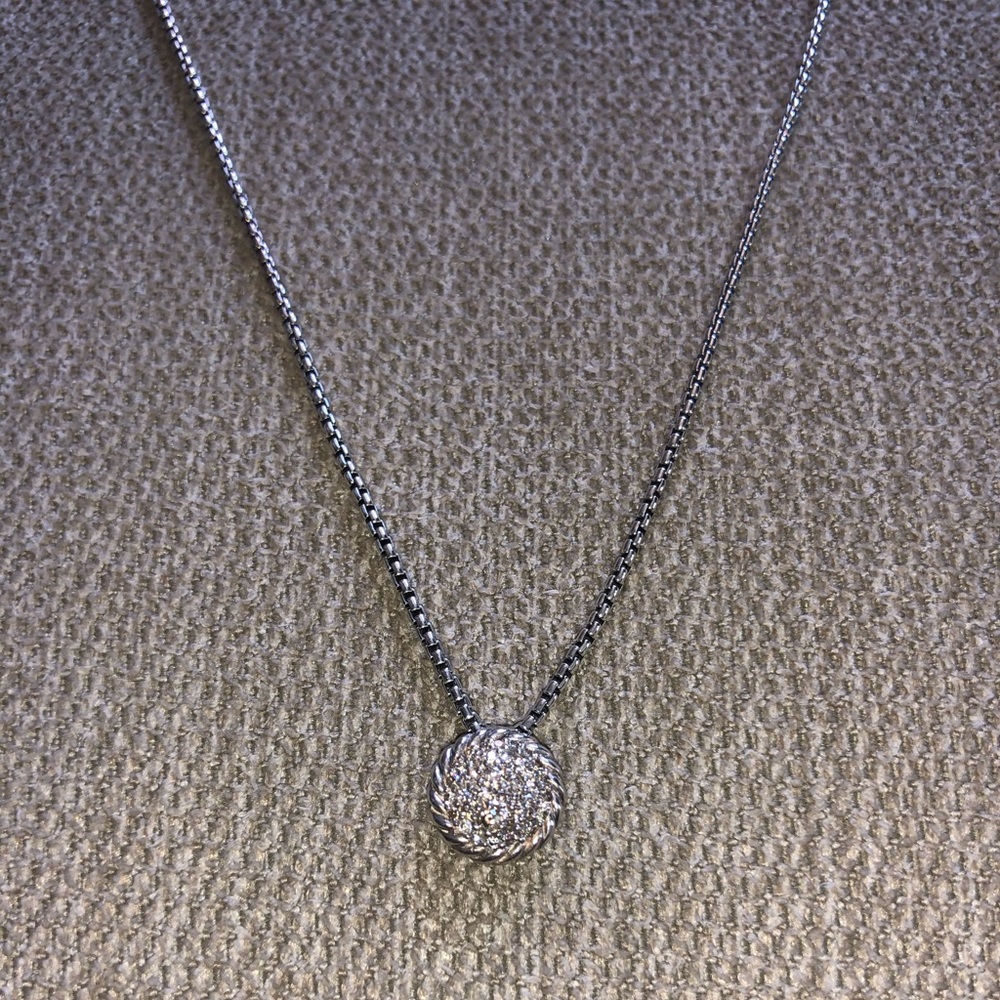 David Yurman Petite Pave Necklace with Diamonds